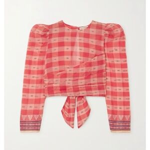 Ulla Johnson open back tied crop top